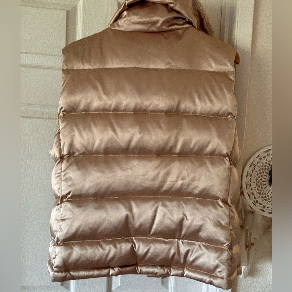 Talbots Shimmering Gold Down Puffer Vest - Picture 8 of 11